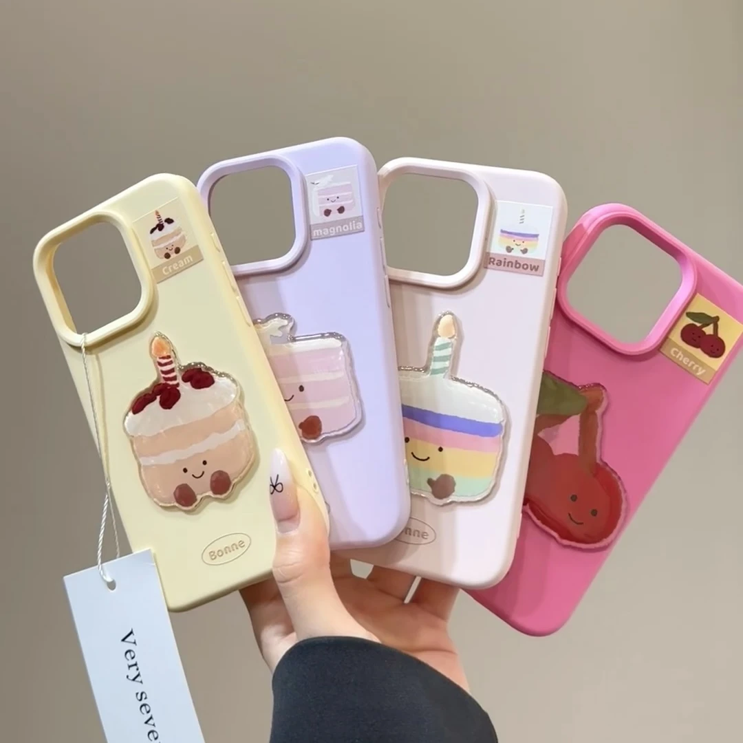 BANCAins可爱立体甜品蛋糕适用苹果16promax手机壳iPhone15软13套