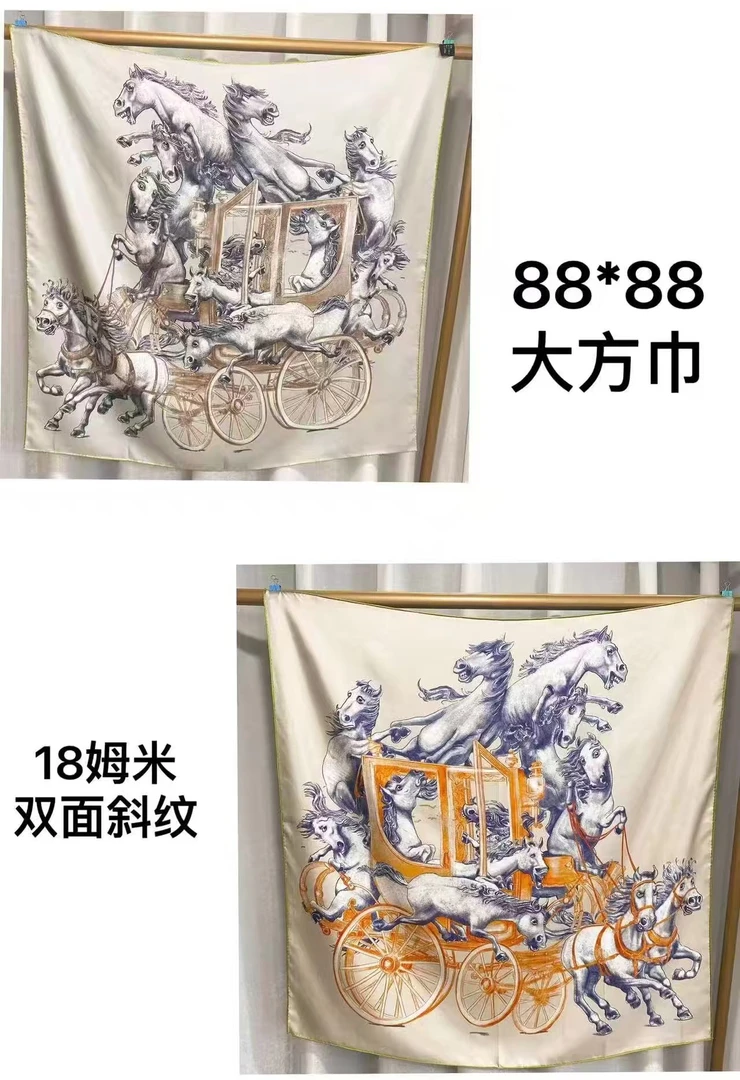 【特价精品斜纹】骏马18姆米桑蚕丝斜纹方巾真丝丝巾时尚双面