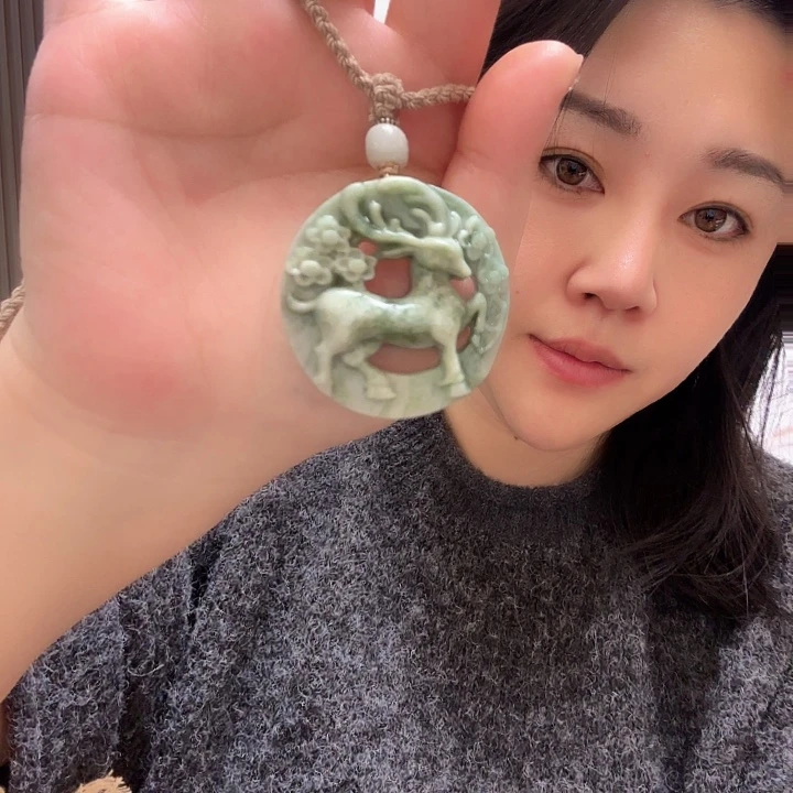 蛇纹石玉合金颈饰