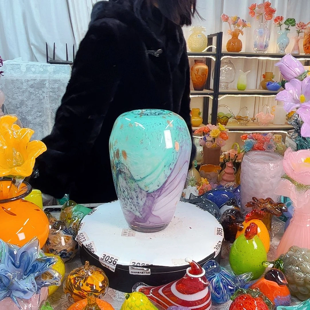 花瓶家悦美居琉璃摆件