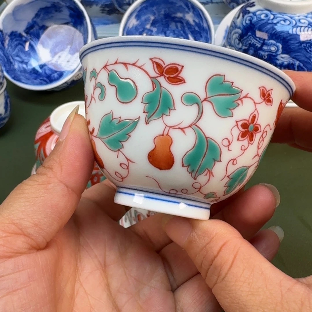 景德镇纯手绘茶具圆圆212