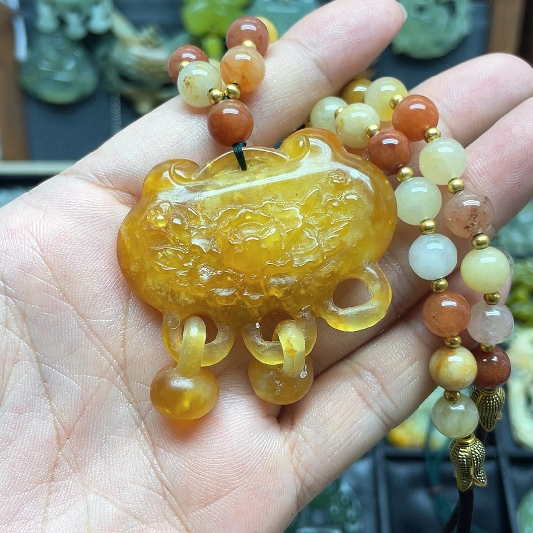 未镶嵌蛇纹石玉颈饰微瑕不退不换
