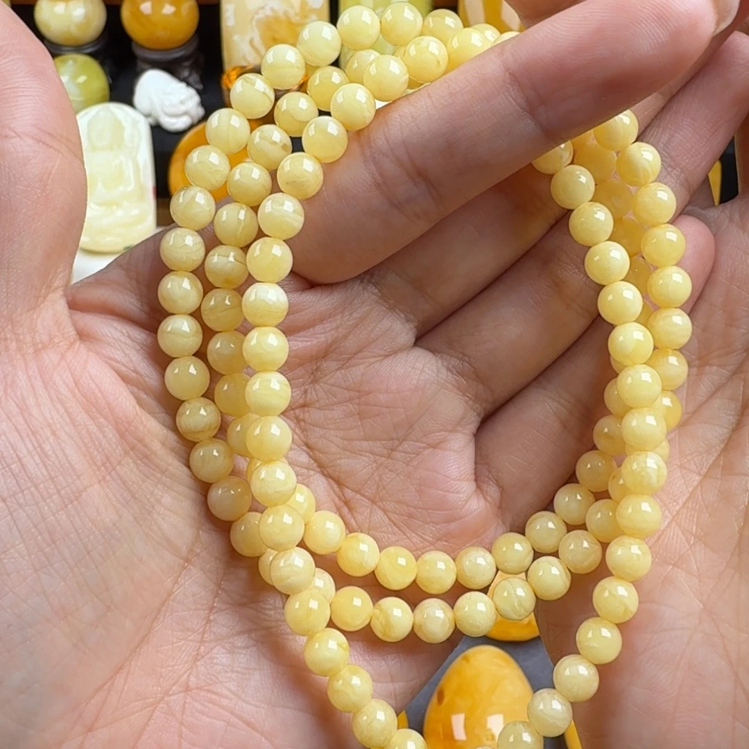琥珀未镶嵌颈饰纯天然琥珀蜜蜡无优化