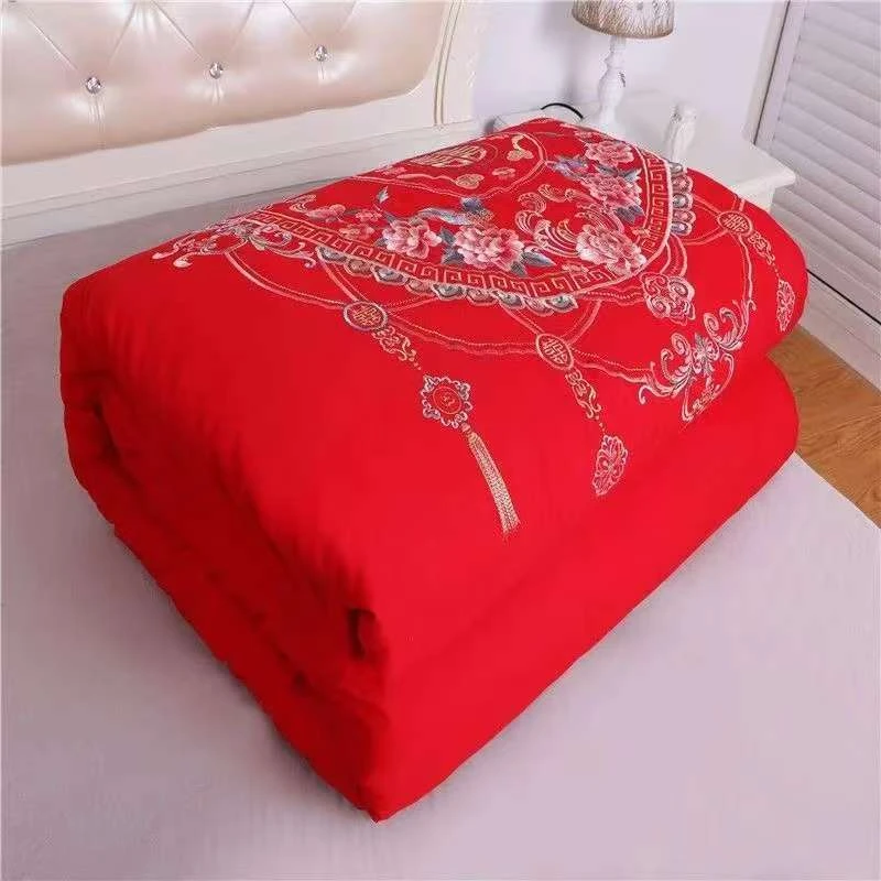 抗螨除螨桐乡纯手工桑蚕双宫长丝春秋加厚字母被