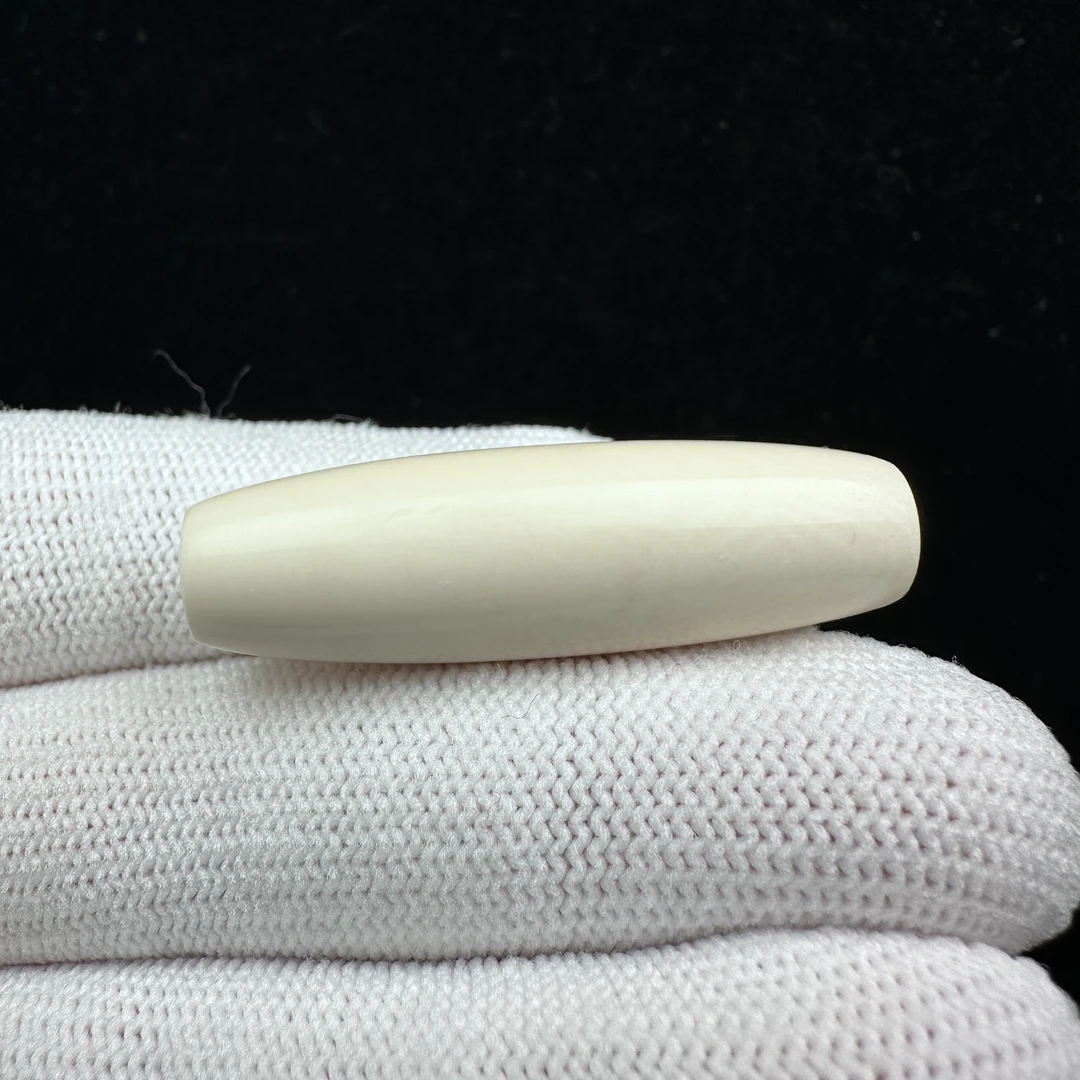 S6382天然猛犸牙 长桶珠 12*39mm支持鉴定 假一罚四