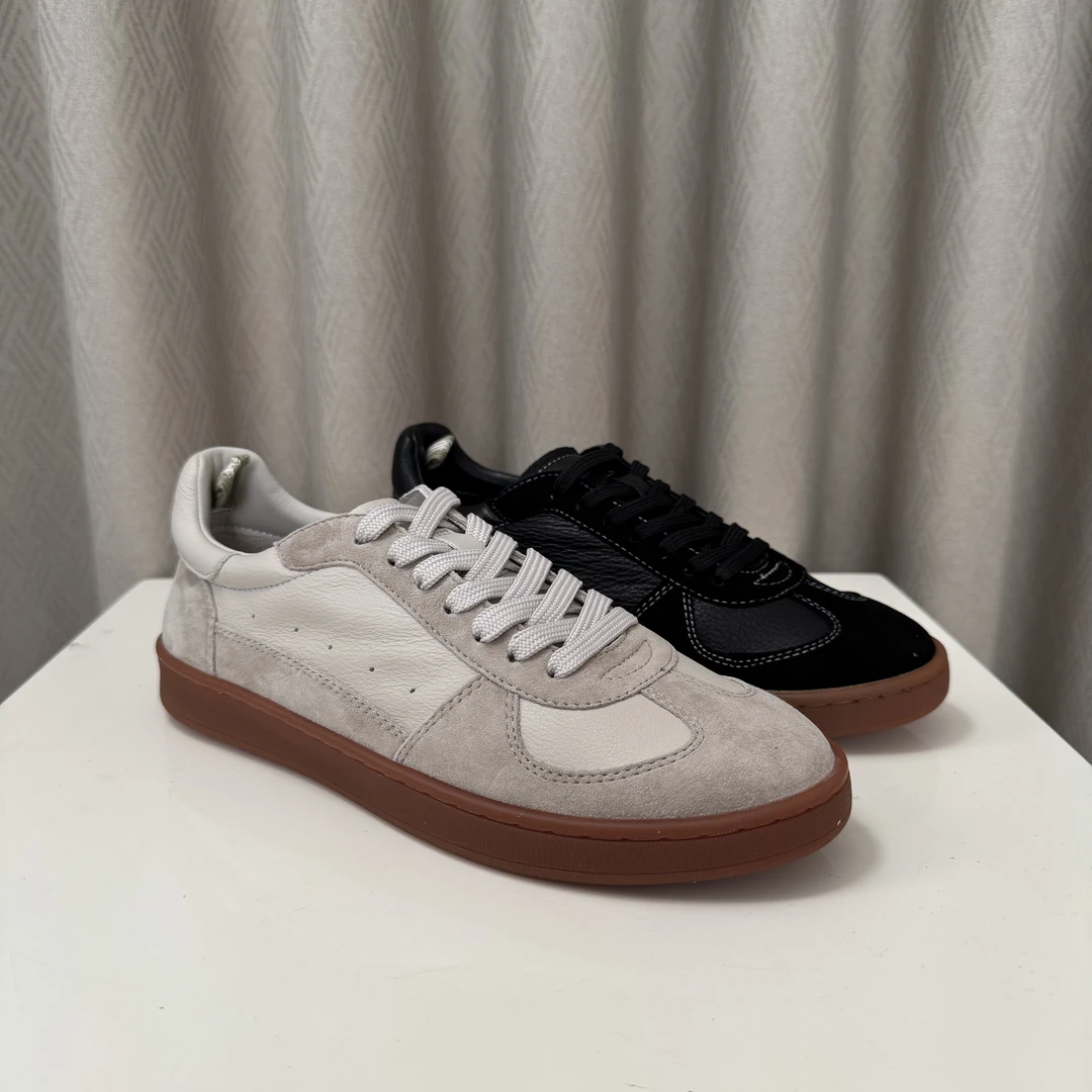 优选外贸-手工意大利鞋头层牛皮德训情侣款外贸软底舒适男女同款