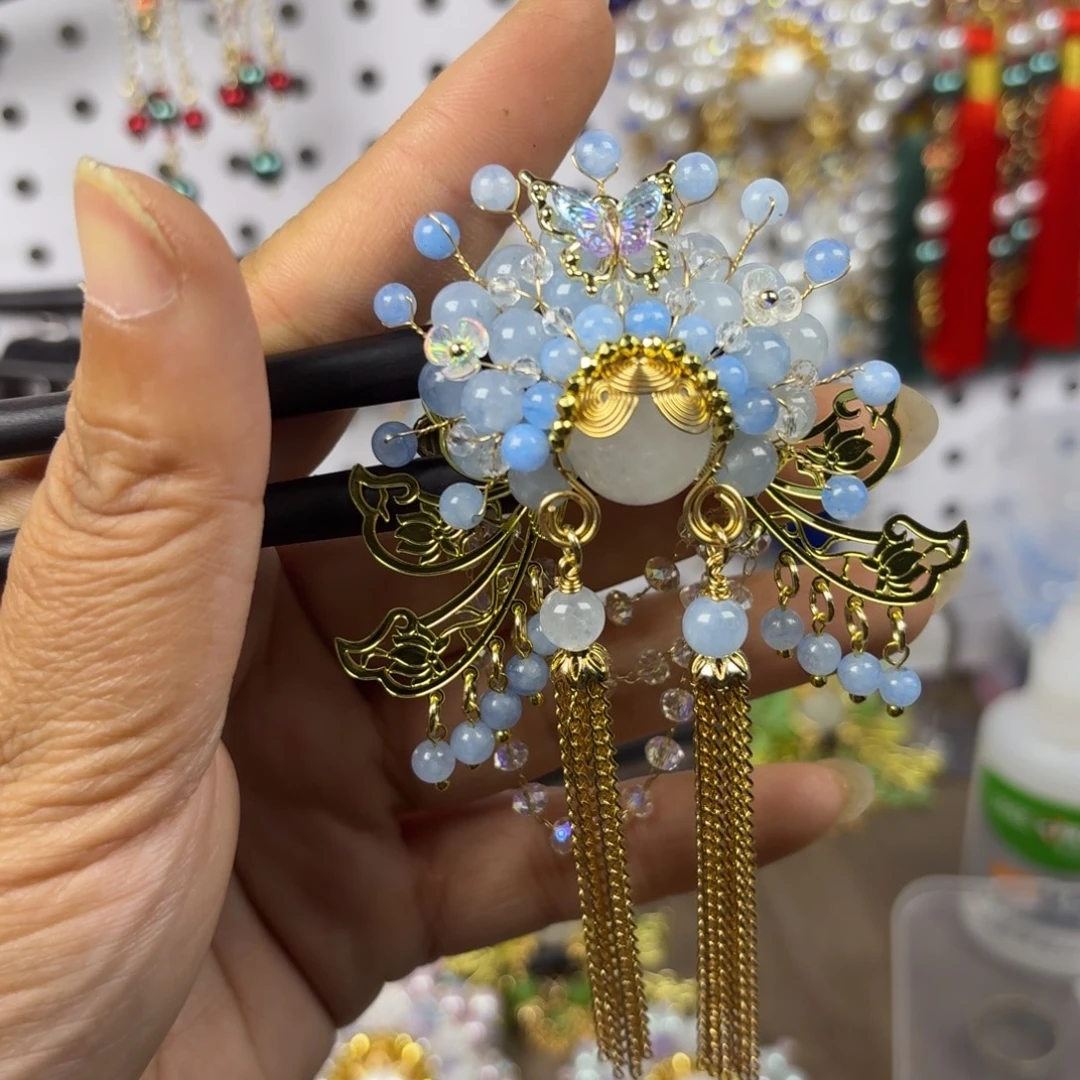 o***ぁ铜合金醋酸古风刀马旦发簪
