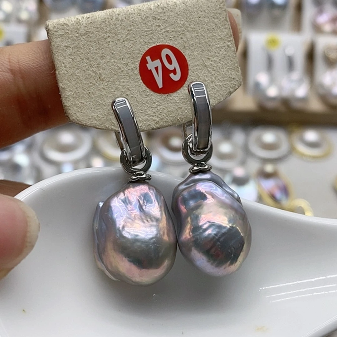 【闪购商品】淡水珍珠耳饰银S925镶嵌