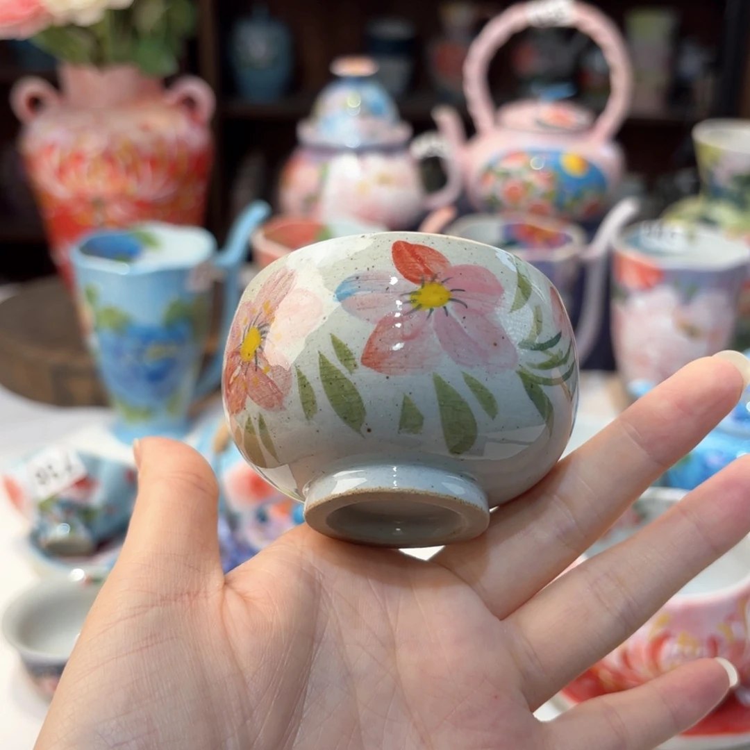 景德镇手绘高温釉下彩陶瓷茶具