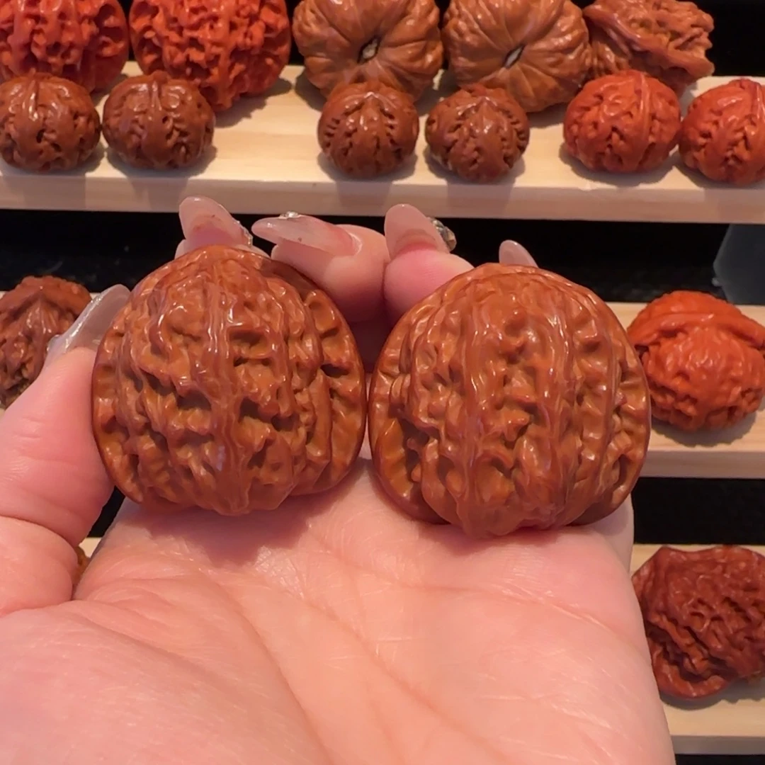 吊坠文玩核桃白狮子37精品