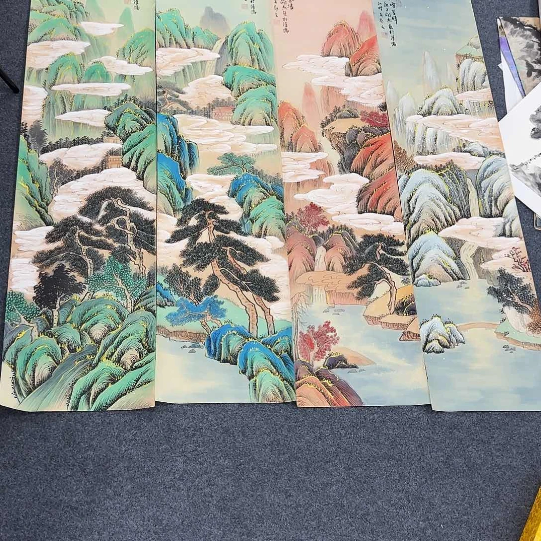 国画作品小姐姐放漏中