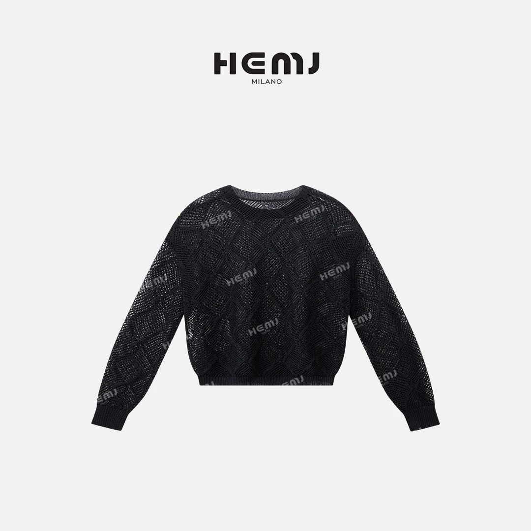 HEMJ 和梦洁镂空时尚百搭针织衫 CC1A0487