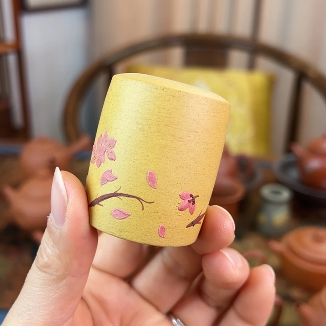 紫砂茶壶精品 盖置 黄段泥 高5.5