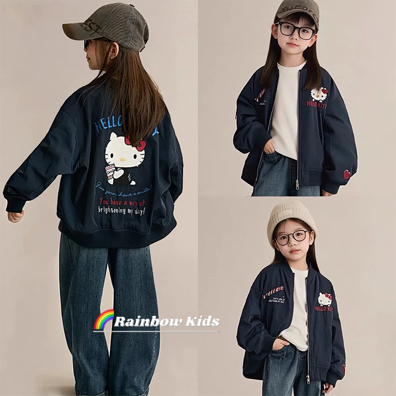 2025深秋冬女童可爱小猫外套装-98082