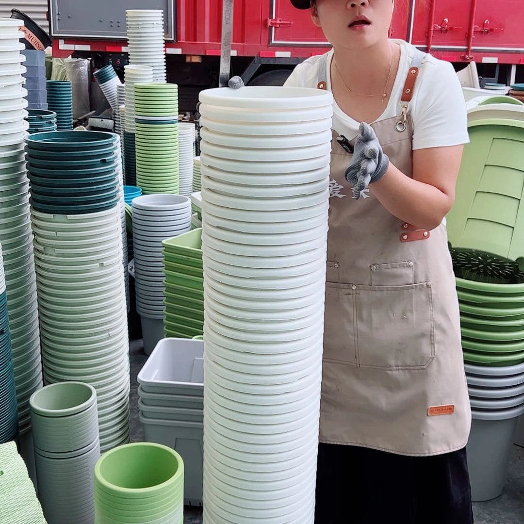 瑕疵四季盆4#白色6个无托