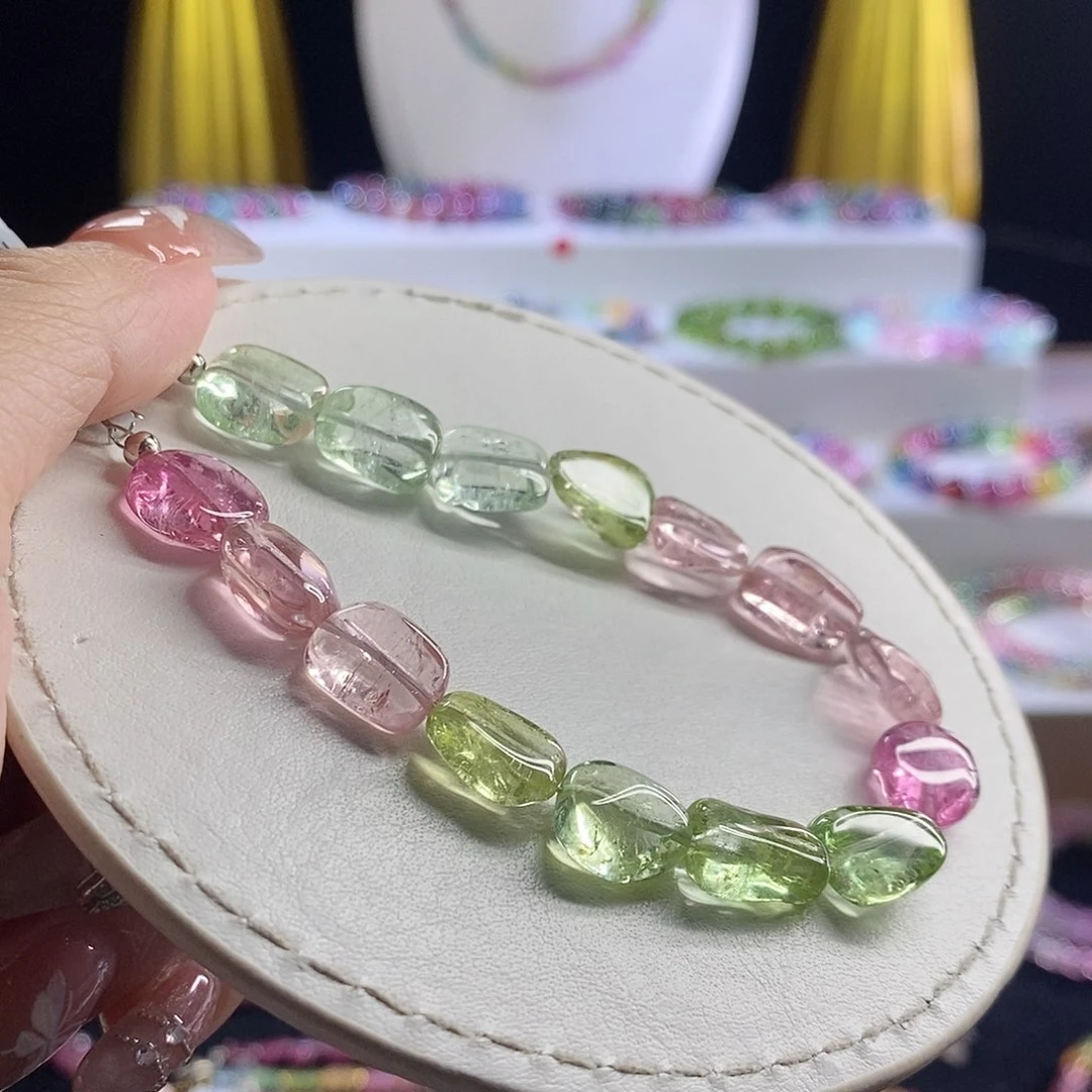 未镶嵌手链碧玺糖豆