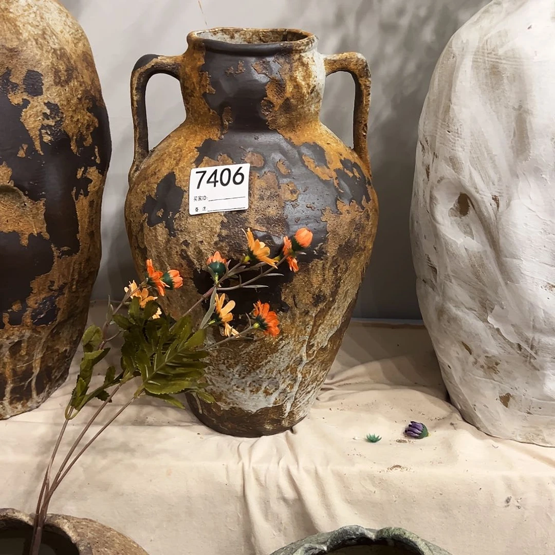 瓶7406高38口9-10陶瓷花瓶无孔