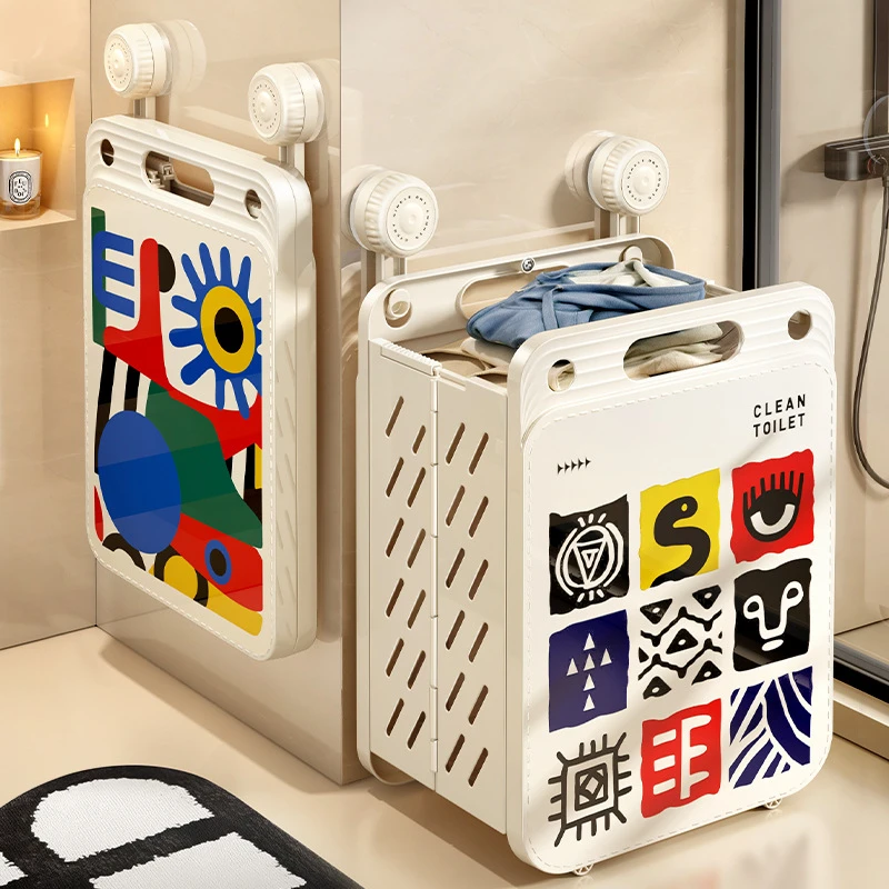 吸盘脏衣篓高颜值大容量洗衣篮家用可折叠脏衣篮收纳篮衣服收纳筐