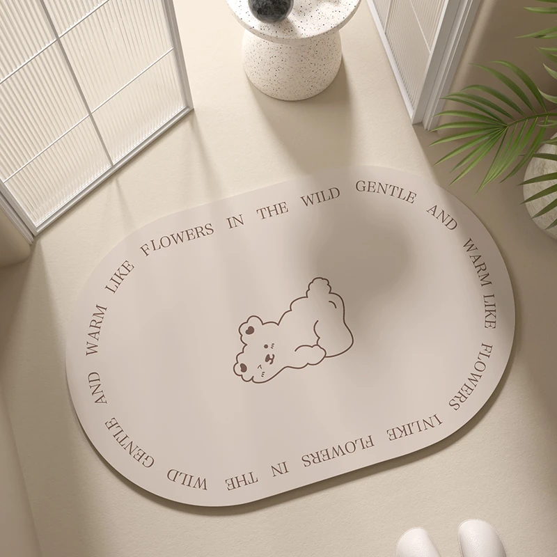 软硅藻泥地垫浴室吸水防滑卫生间门口脚垫家用速干地毯洗手间垫子