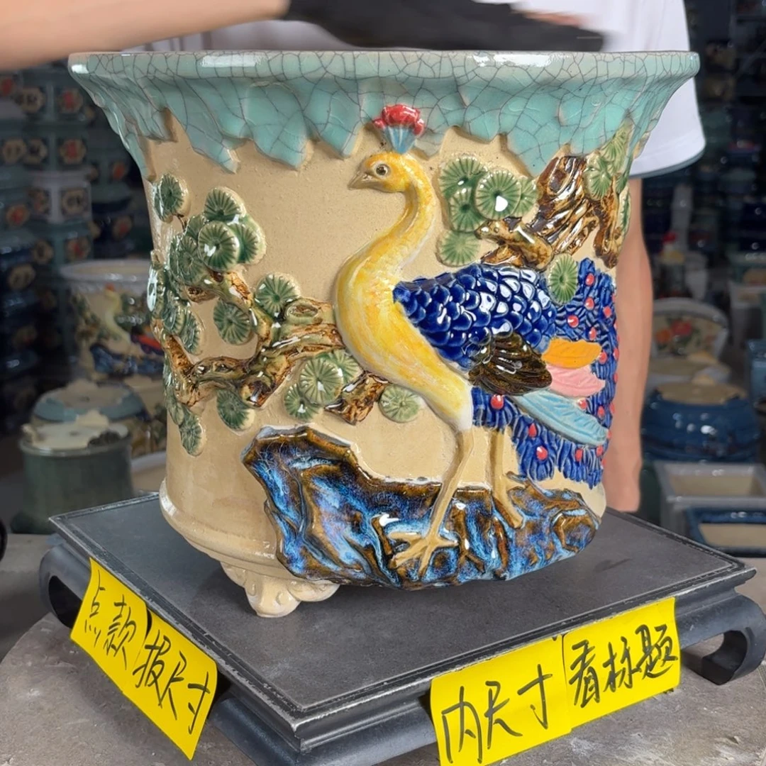 一风堂石湾花盆 内27*25微瑕