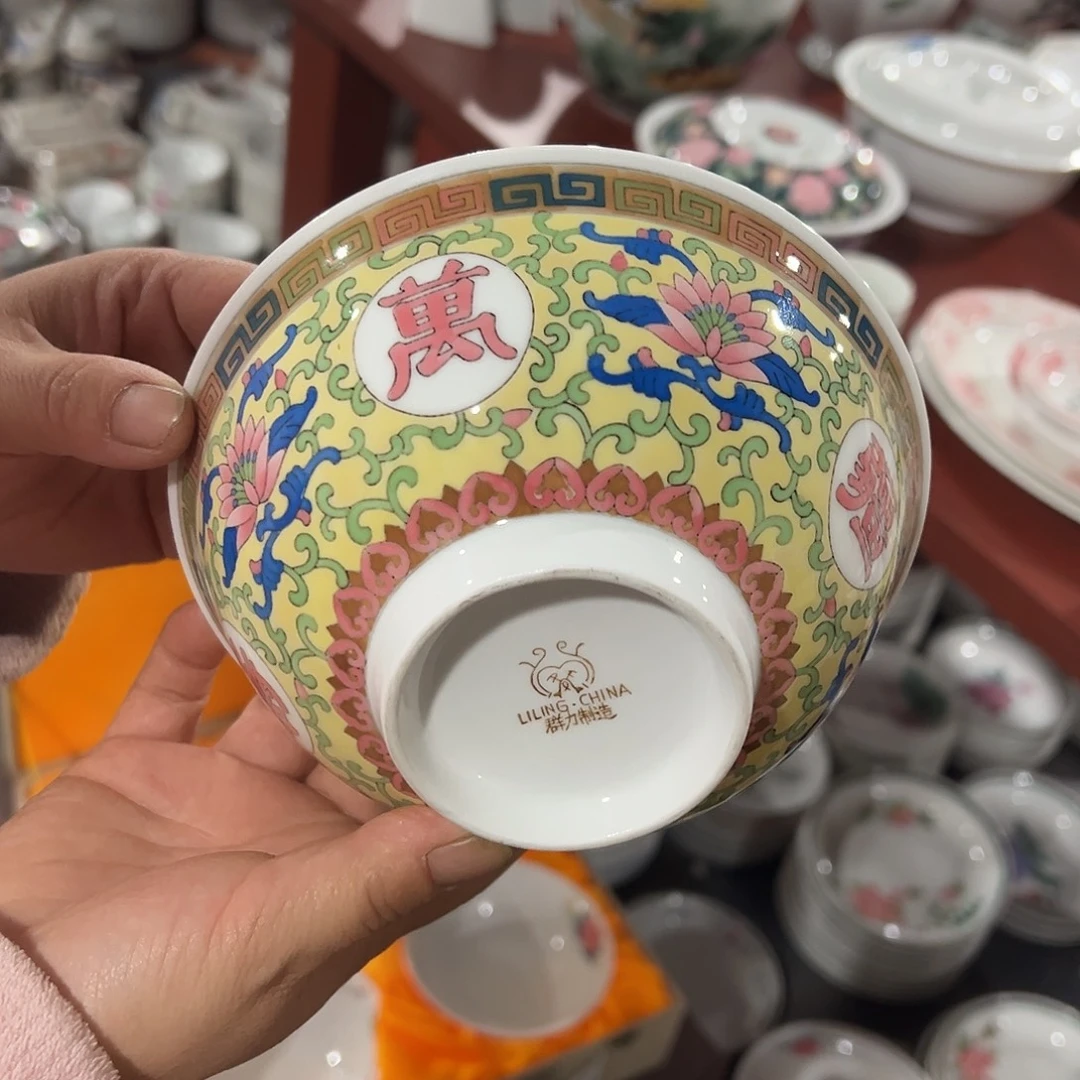 牡***丹醴陵瓷直播供货基地满工，手绘