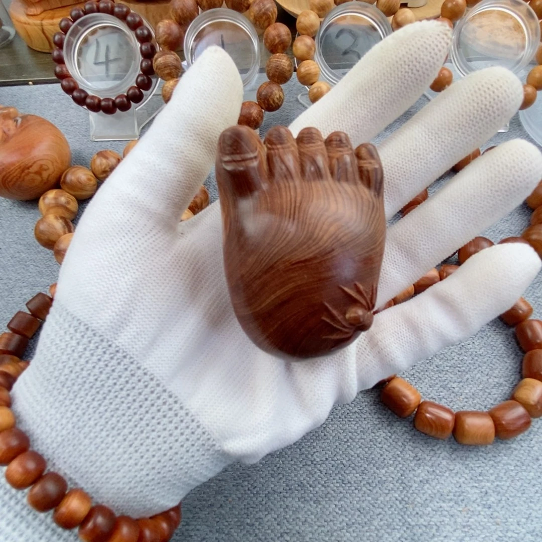 柏木无事牌知足长乐手把件