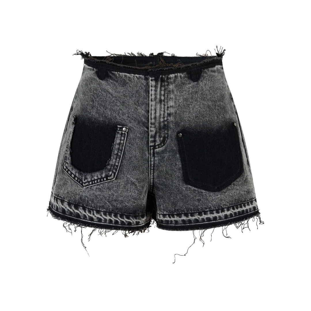 ANNAMOOER · 设计师品牌黑色牛仔短裤 AM73K03/2212K