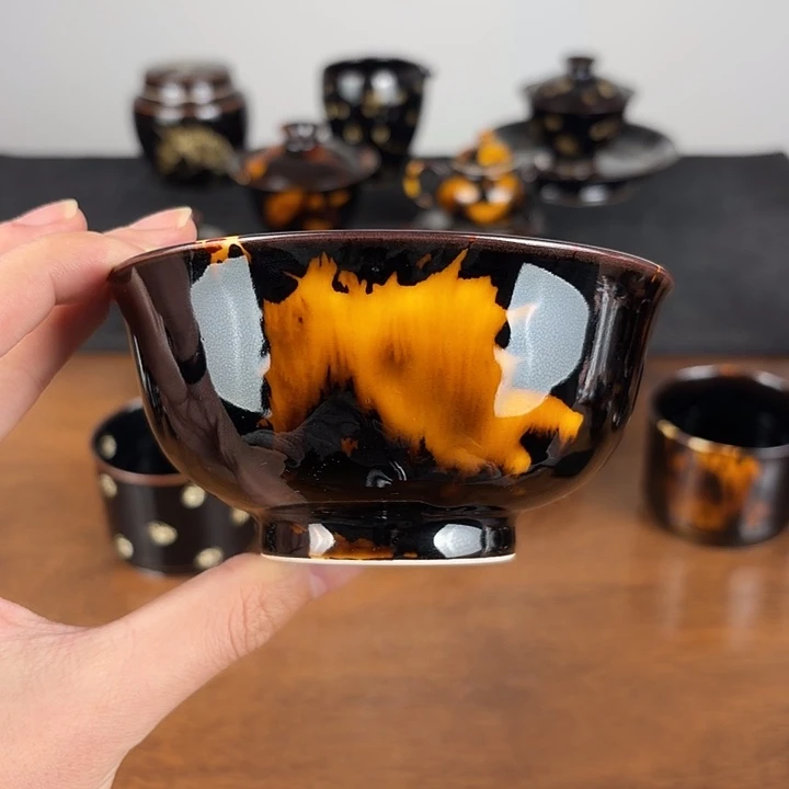 瓷玳瑁釉主人饭碗