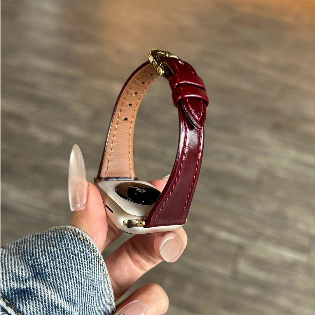 适用华为GT6/5/4/pro女款手表带watch4小牛皮修身腕带fit3表链gt3