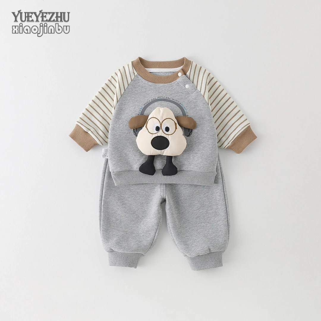 婴儿卫衣卫裤套装春秋长袖韩版卡通男宝宝衣服秋装小童分体两件套