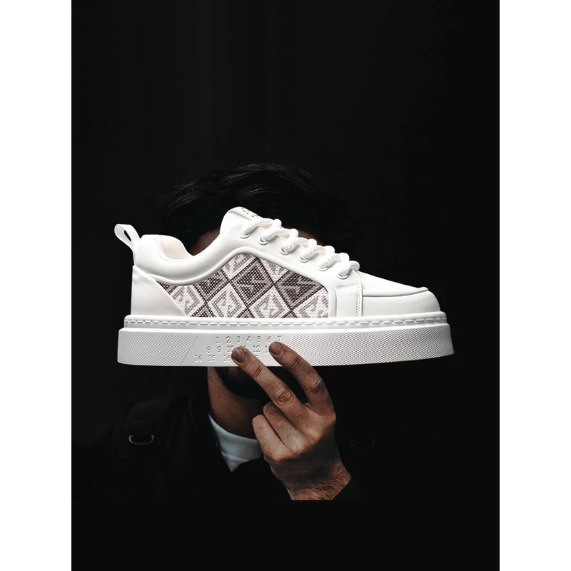 意式『DMXUXM』轻松搭配~匠心制作~新款厚底休闲运动百搭小白鞋男潮