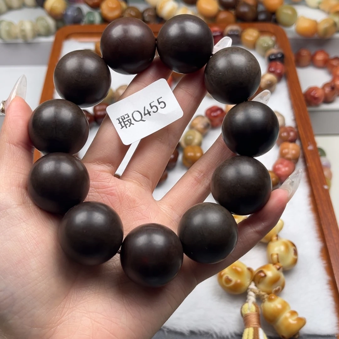 菩提根/象牙果吊坠无****0瑕q455圆珠一串24