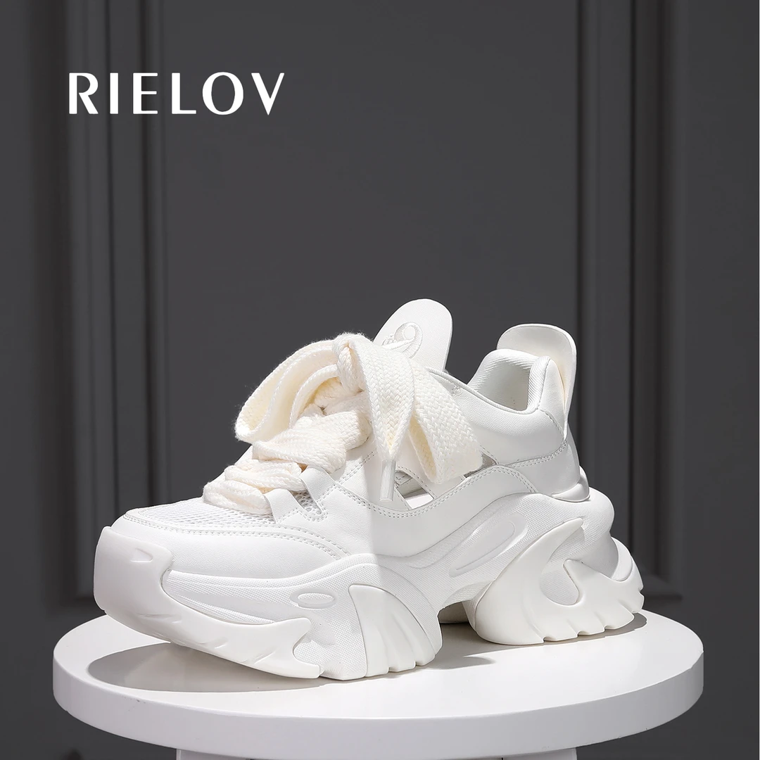 RIELOV【丽】增高7cm时尚潮流百搭女士休闲鞋186281
