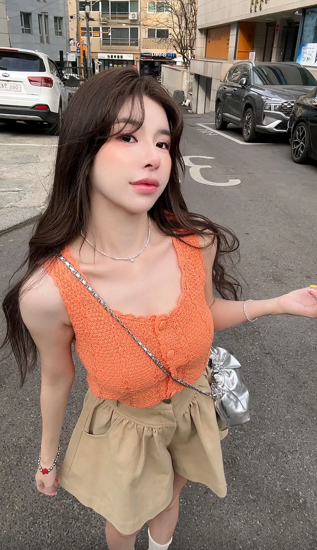 【HuiHui】 韩国东大门新款 温柔风减龄叠穿手工针织马甲（A1866)