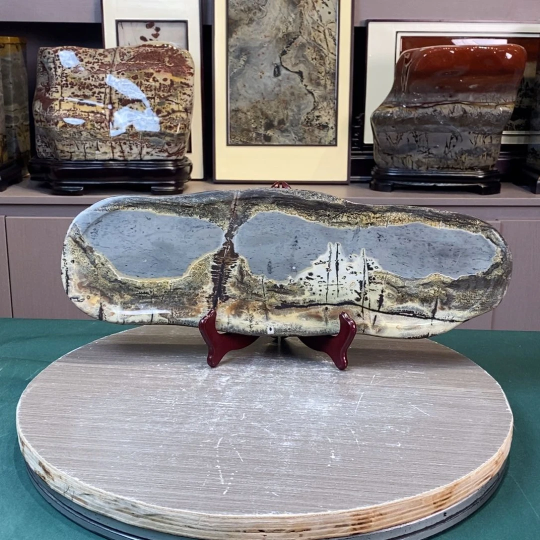 石材广西国画石草花石