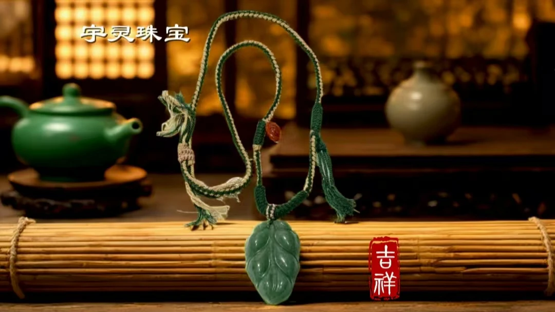 冰蓝水满色精雕叶子时尚百搭气质轻奢