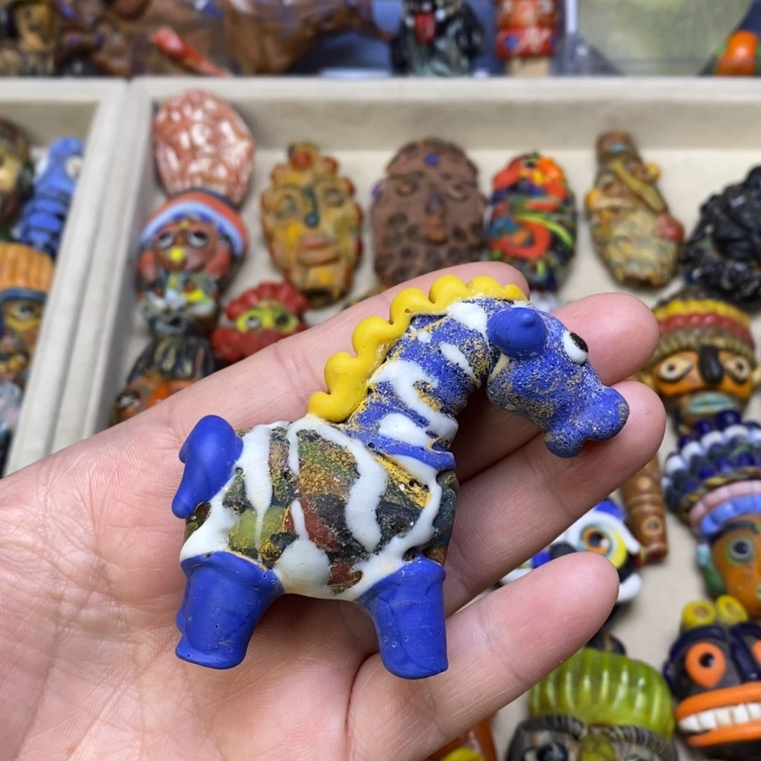 琉璃颈饰蓝色小马不退换071