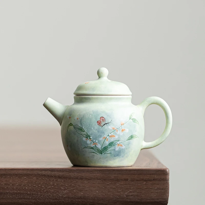 手绘文心兰-思缘茶壶