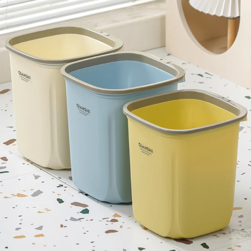 垃圾桶加厚大容量家用轻奢客厅厨房卧室卫生间宿舍厕所带压圈纸篓