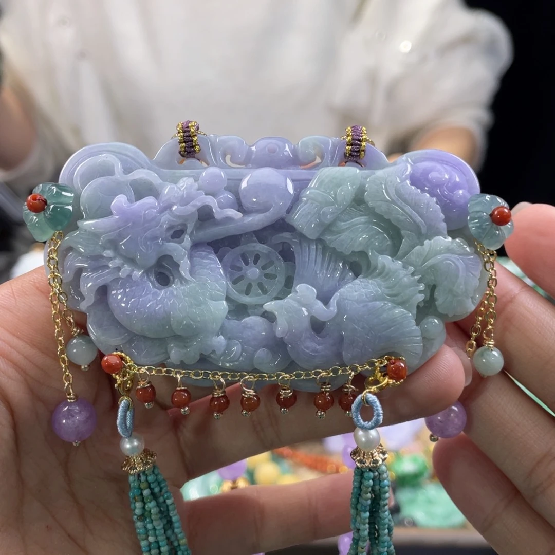 翡翠颈饰未镶嵌代编织
