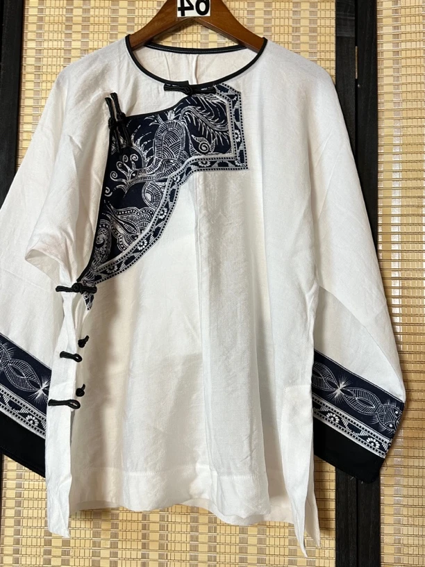 白色系女装新款民族夏装上衣