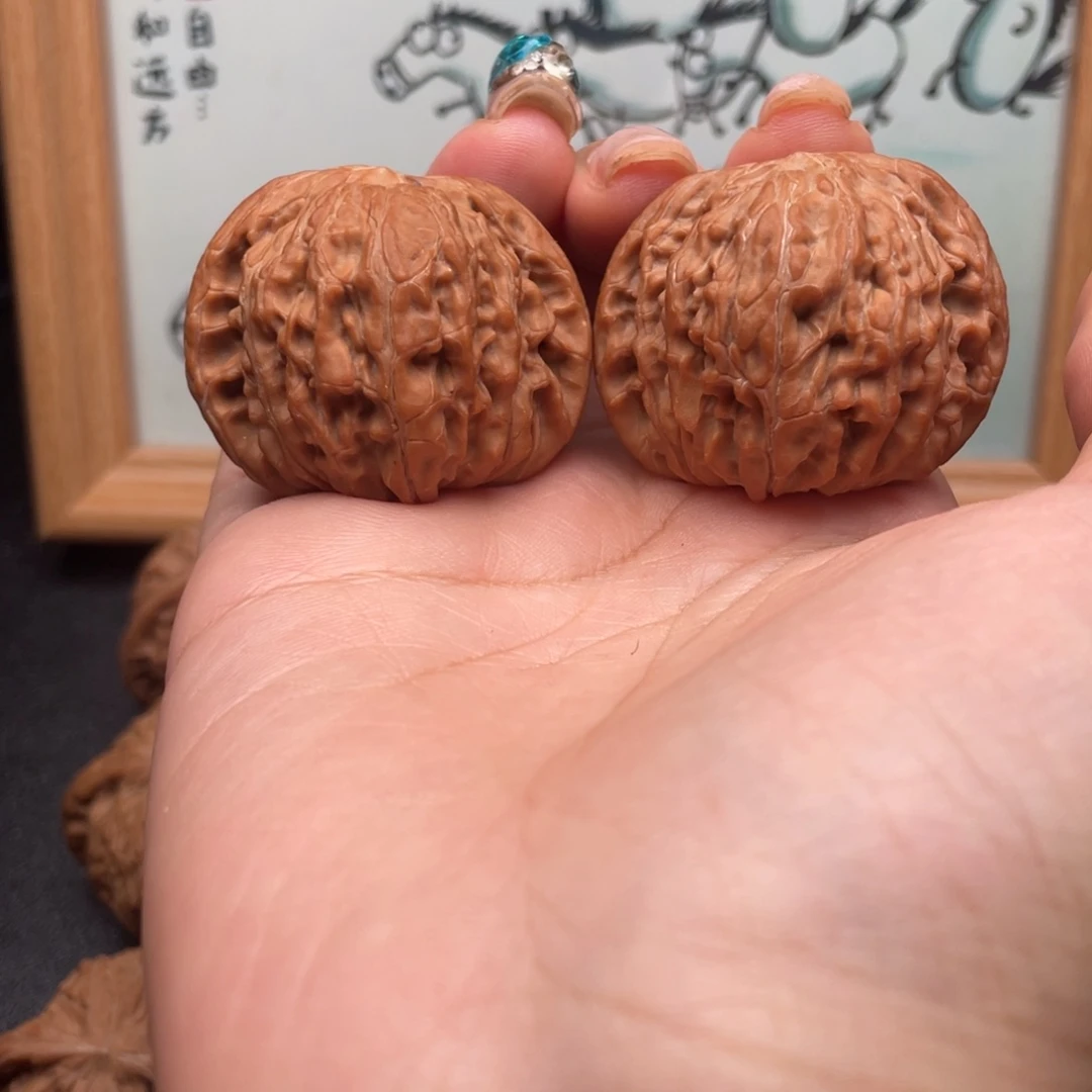 蚂***o文玩核桃把件39全品磨盘