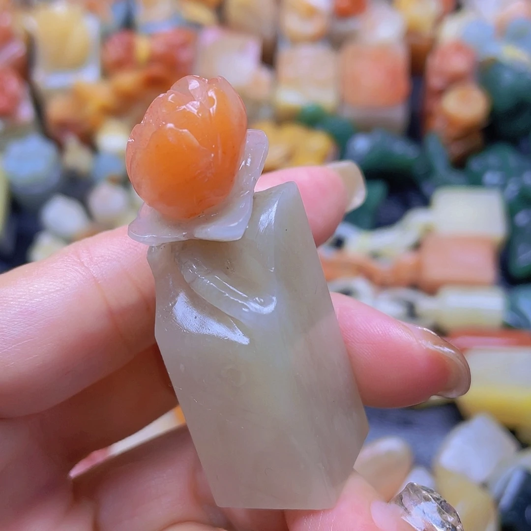 青田石印石花开富贵