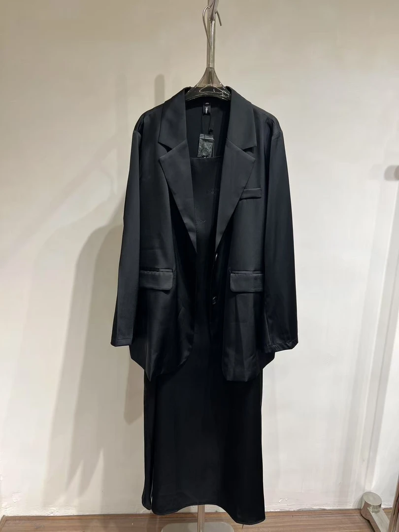 夏季复古国风提花显瘦气质优雅长款套装连衣裙（XK011）