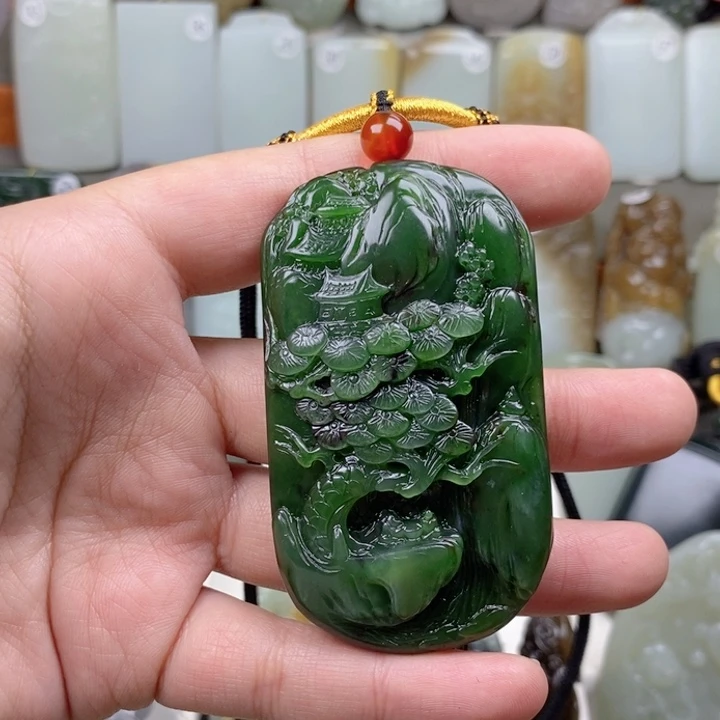 和田玉（碧玉）未镶嵌颈饰