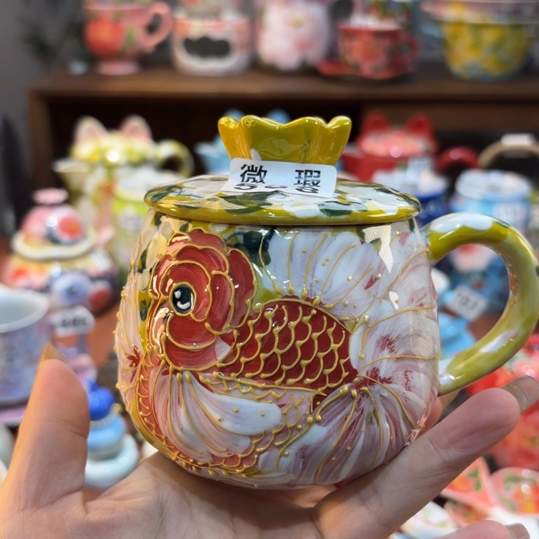 景德镇手绘高温釉下彩陶瓷茶具