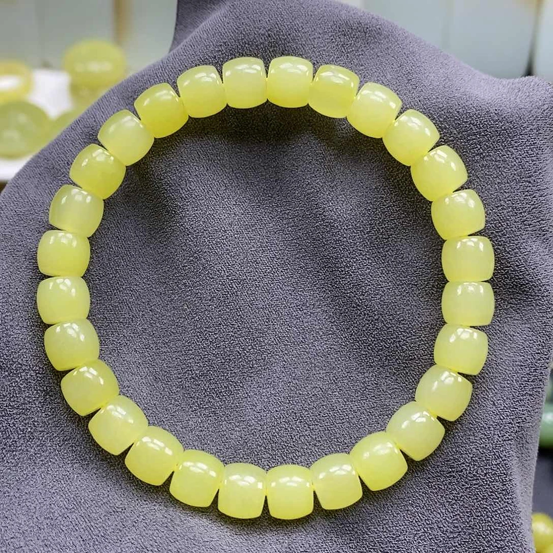 手串未镶嵌和田玉（黄玉）