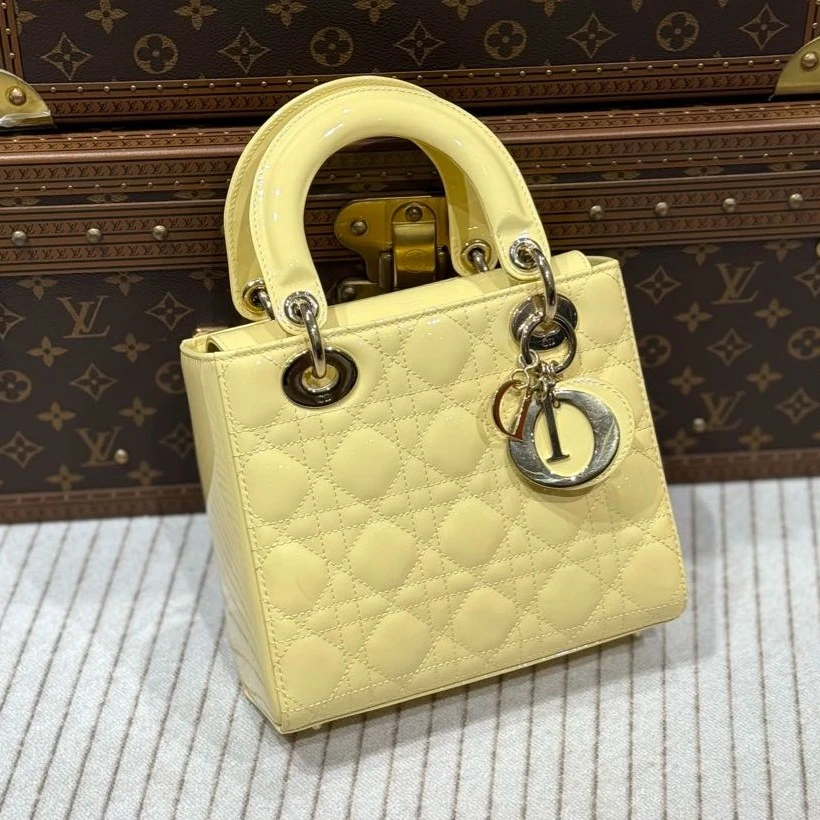 99新 DIOR/迪奥 lina/迪奥四格戴妃 小鸡黄