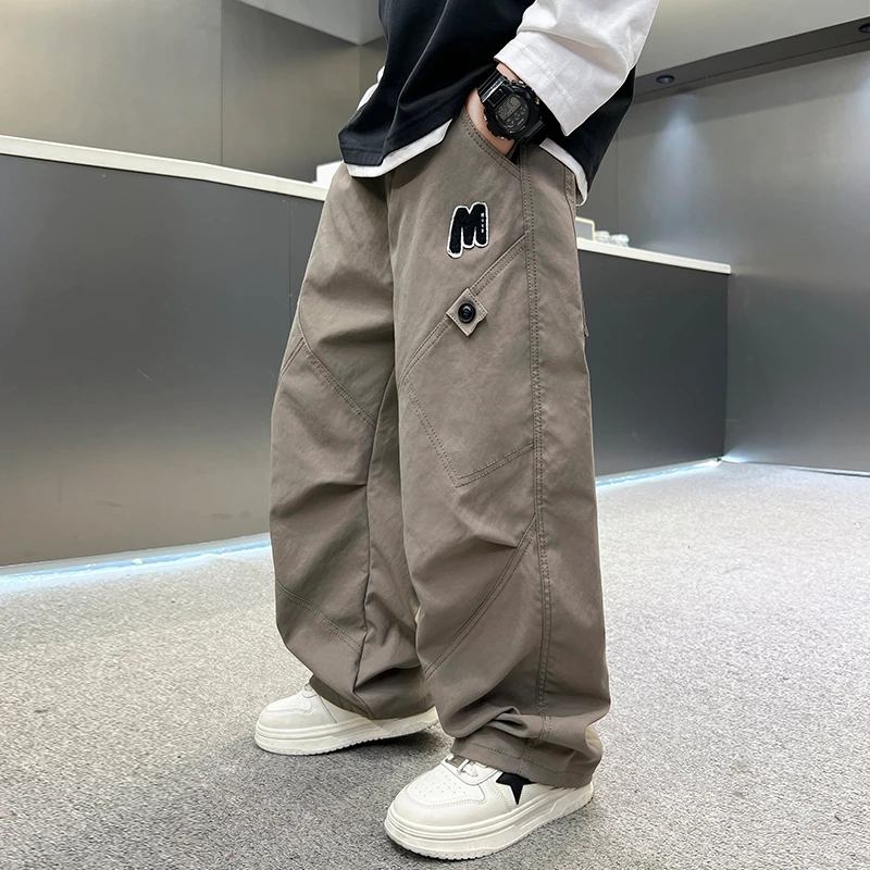 男童裤子秋装休闲裤2025新款大童秋季炸街运动长裤男孩12春秋15岁