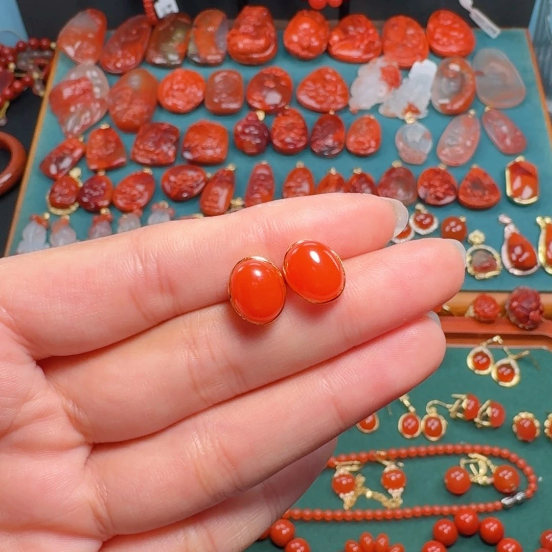 南红玛瑙南红银S925镶嵌